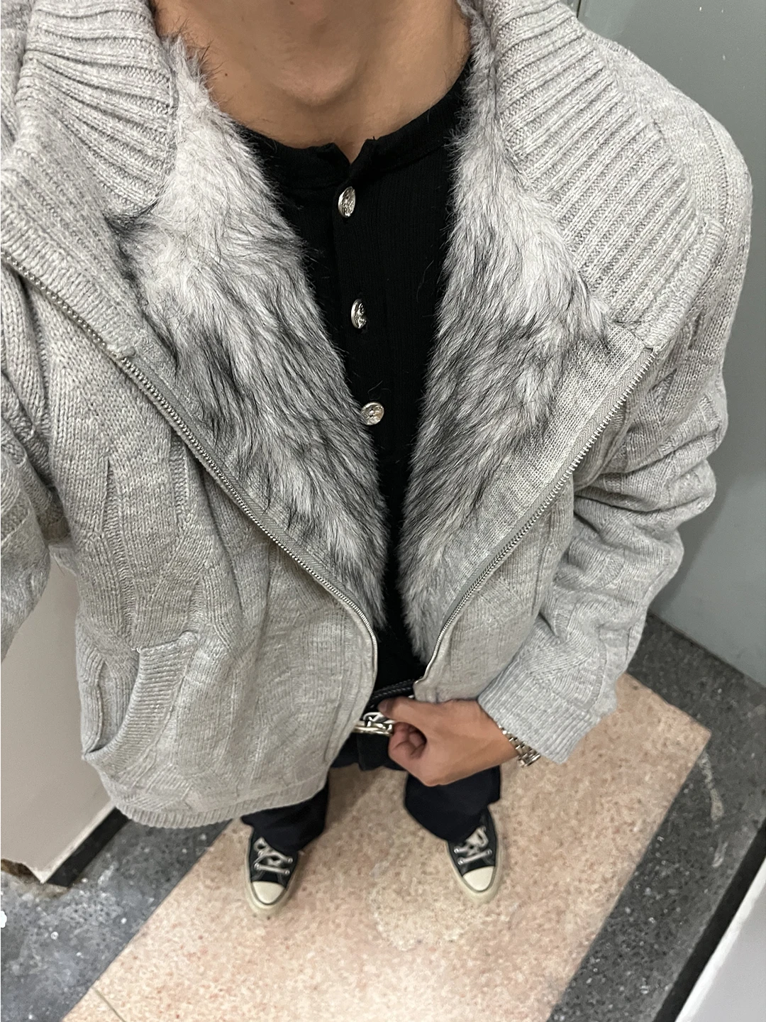 

Мужской кардиган на флисовой подкладке, плотный, вязаный, в американском стиле, для молодежи, повседневная одежда, мягкий, теплый, зимний