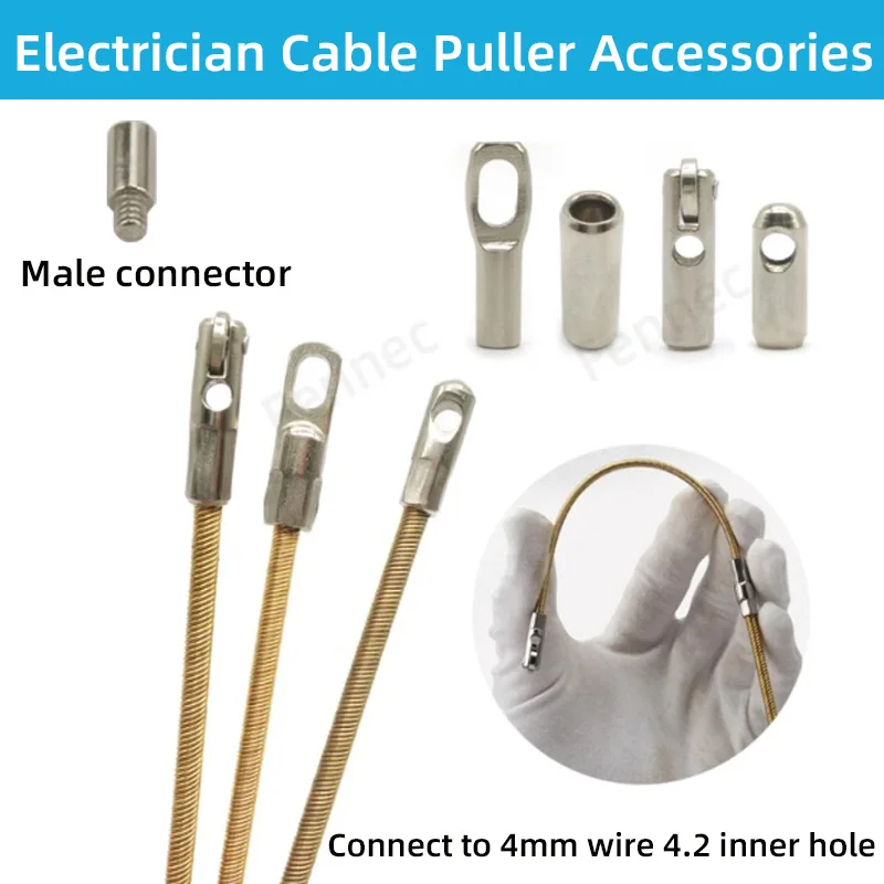 Wire Puller Connector Head Electrician Cable Puller Threader Accessories Automatic Thread Guide Special Crimping Mold Cable