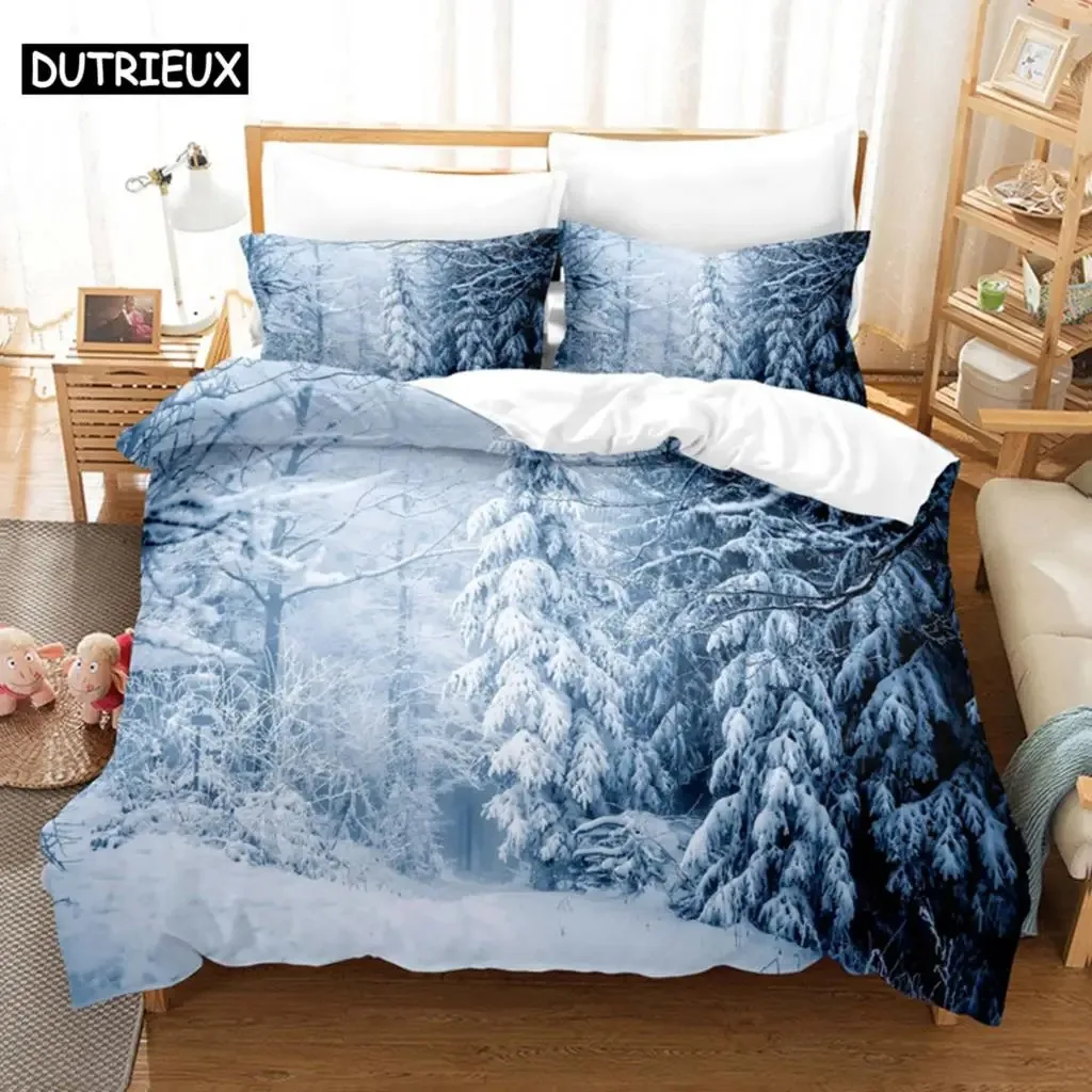 Snow Scene Bedding Set Duvet Cover Set 3d Bedding Digital Printing Bed Linen Queen Size Bedding Set Fashion Design