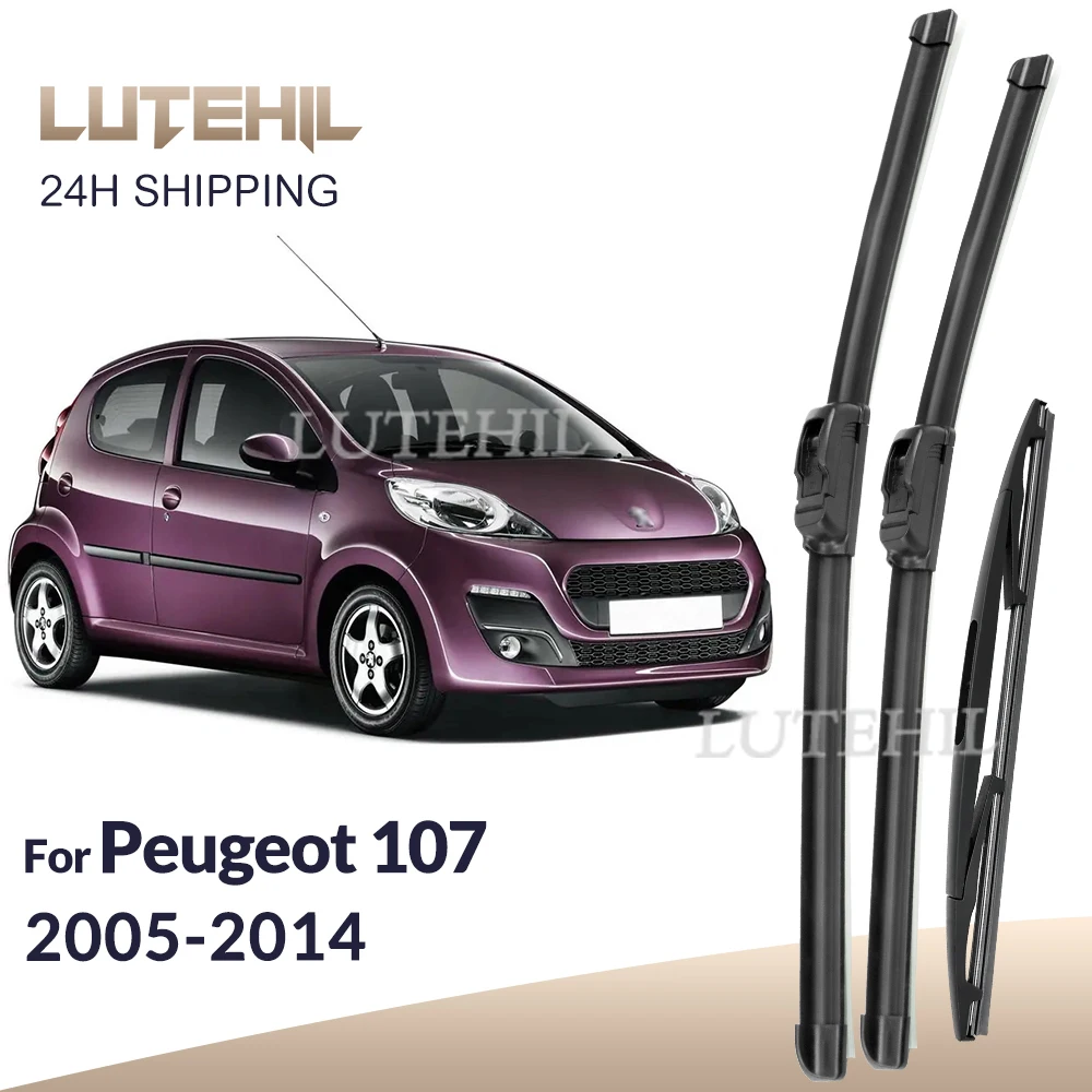 

Для Peugeot 107 2005-2014 2006 2007 2008 2009 стеклоочиститель передние и задние щетки стеклоочистителя лобовое стекло щетки 26 "+ 26" + 12"