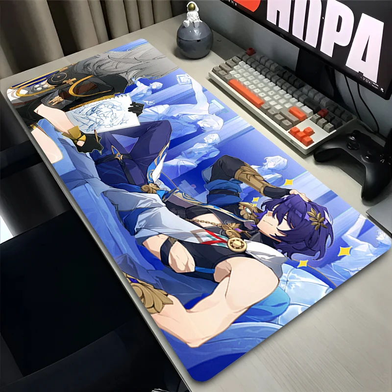 لوحة ماوس كبيرة من قفل الحافة ، ملحقات الألعاب ، لوحة لوحة مفاتيح الكمبيوتر ، حصيرة الماوس ، قضيب نجوم هونكاي ، نسبة dr ، لوحة ماوس مكتبية للهدايا ، XL #6