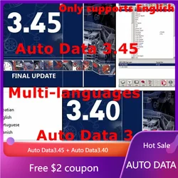 2025 Hot Sale AUTO DATA 3.45 Wiring Diagrams Data Install Video AutoData 3.40 Multi-languages CD USB Drive Auto Repair Software