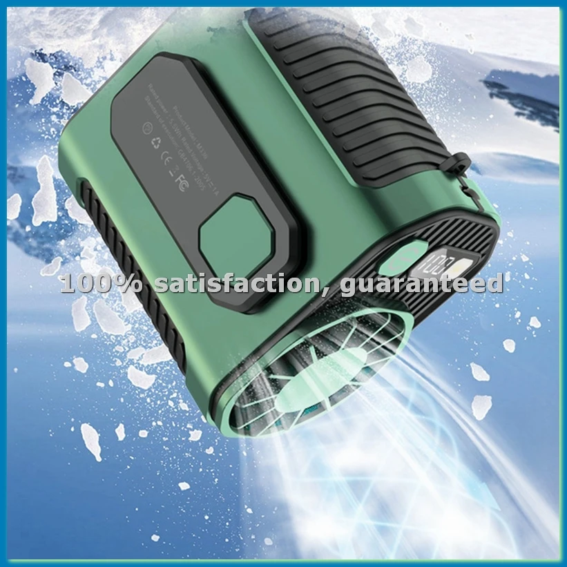 

Waist-Mounted Fan Cooling High-Temperature Outdoor Work Room Welding Site Portable Waist-Mounted Fan Green-ABRM