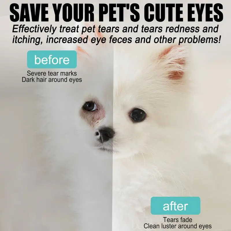 Eye Cleaner For Dogs Dog Eye Wash Drops Cats & Dogs Tear Stain Remover Dog Eye Wash Drops Dog Tear Stain Cleaner Pet Care