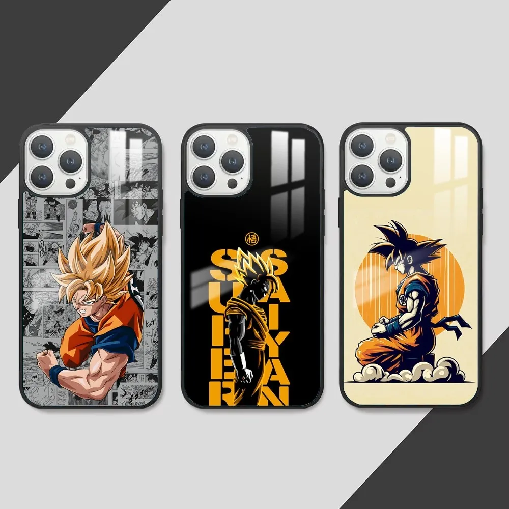 Anime D-Dragon Ball Saiya  Phone Case For iPhone 16 15 14 13 12 11 Pro Max Plus Mini PC Fashion mirror phone case