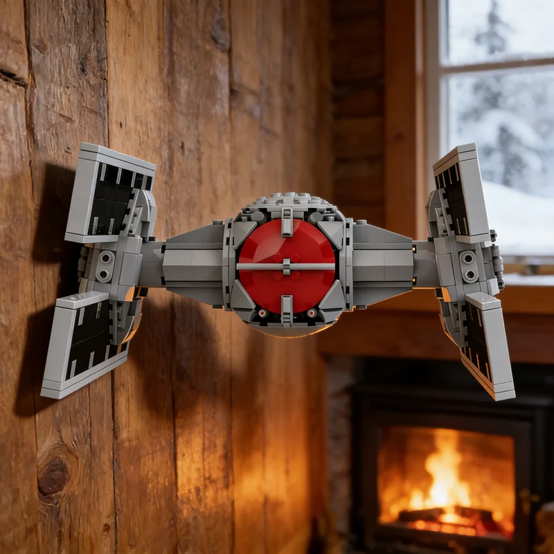 709 pièces MOC TIE D Starfighter automatisé, modèle de bataille stellaire, blocs de construction, cadeaux de Noël, jouet de construction, idée créative DIY