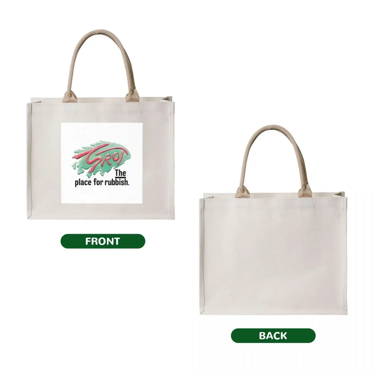 GROT LOGO (Reggie Perrin) Tote Bag hand bag Women's handbag the tote bag