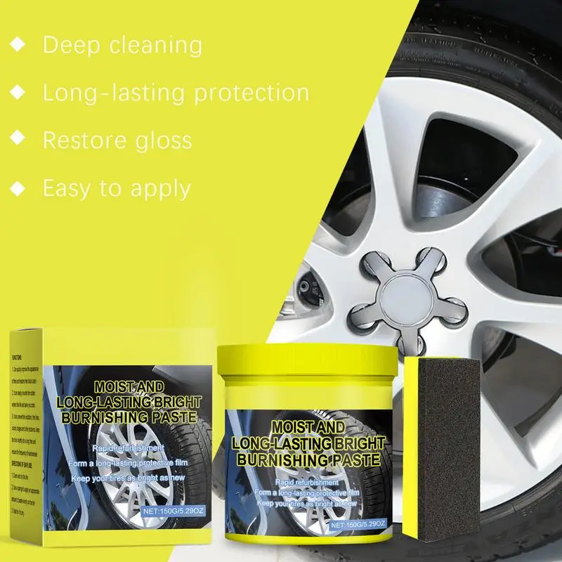 

Tire Maintenance And Coating Paste 150g Tyre Protective Coating Restorer Polishing Tires Cleaning Coating Paste For Car Truck