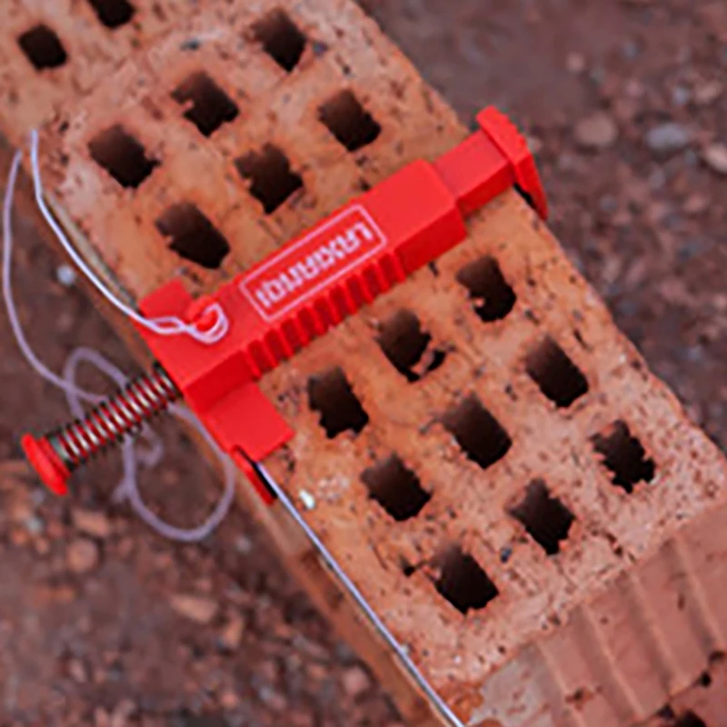 2Pcs Brick Liner Runner Leveling Tool, Brick Liner Clamps Runner Brick Line Clips Wire Drawer Bricklaying Tool D2RD