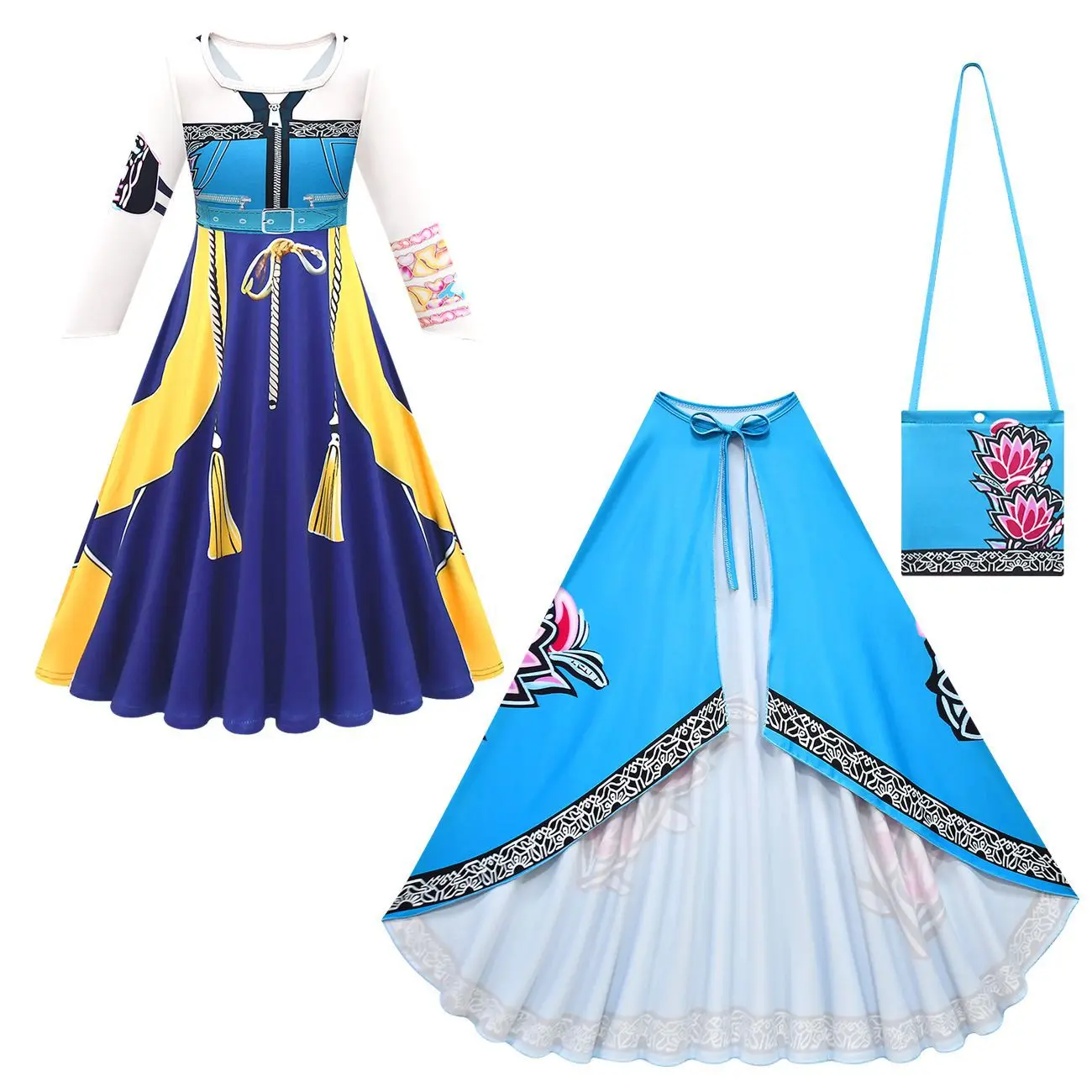 Vestido de Anime de Halloween con capa, disfraz de Cosplay de Zoey, vestido de rapero, vestido de manga larga para niño y niña, traje de actuación en escenario