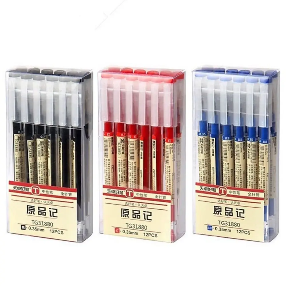 Plastic Gel Pens New Red/Black/Blue Quick-drying Marker Pen 0.35mm Stationery Neutral Pen