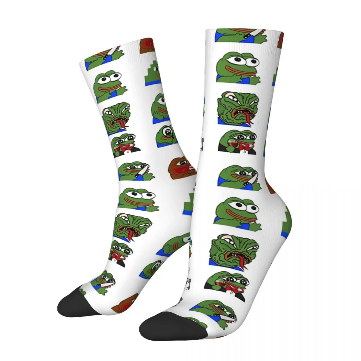 Funny Happy Sock for Men Peepo Variety Set Hip Hop Pepe The Frog Quality Pattern Printed Crew Sock Seamless Gift