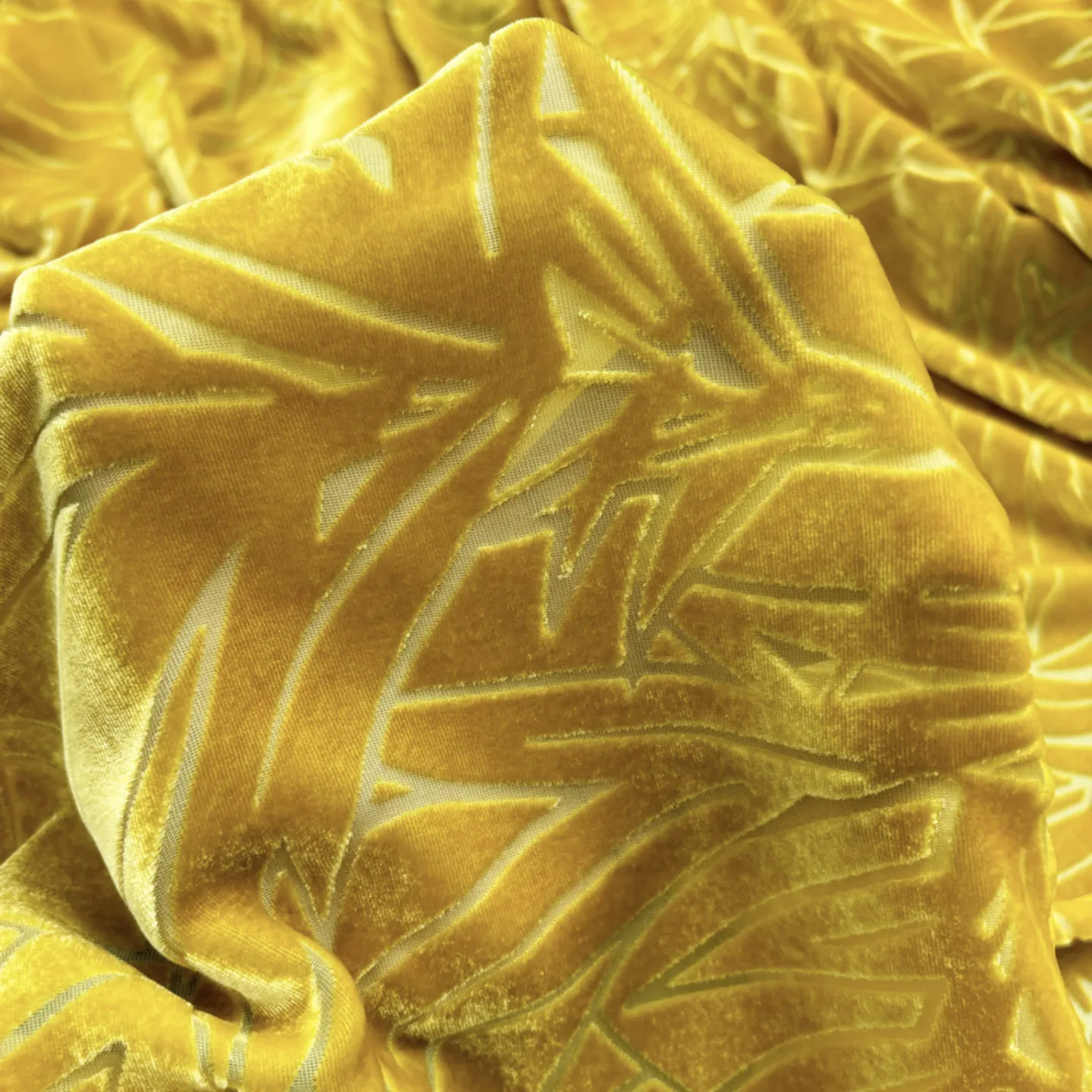 Silk Velvet Silk Leaves Burning Flowers Burnt out Micro Transparent Velvet National Style Dress Cheongsam Top Fabric