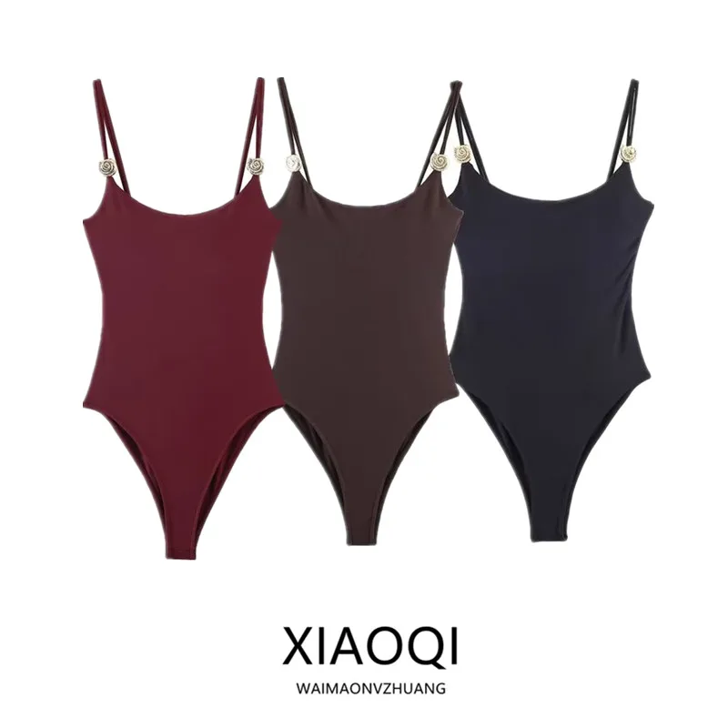 

Spring 2026 Women's Fashion Decorated Belted One-Piece Suit New Arrival Versatile Commute High Waist Short Pant Suit