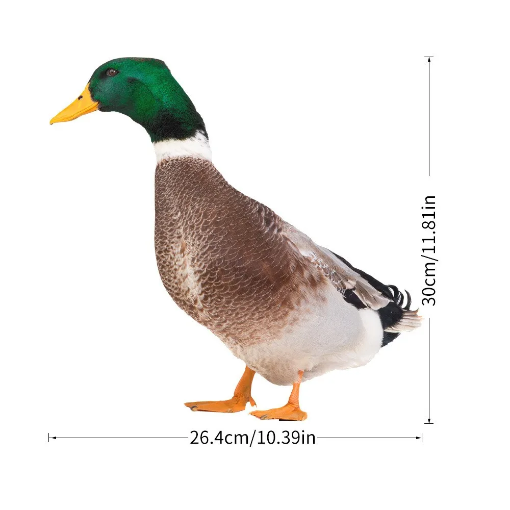 Garden Duck Statue 2D Acrylic Wild Duck Sculpture For Yard Decor Double-Sided Printing Weatherproof Duck Figurine For Farm