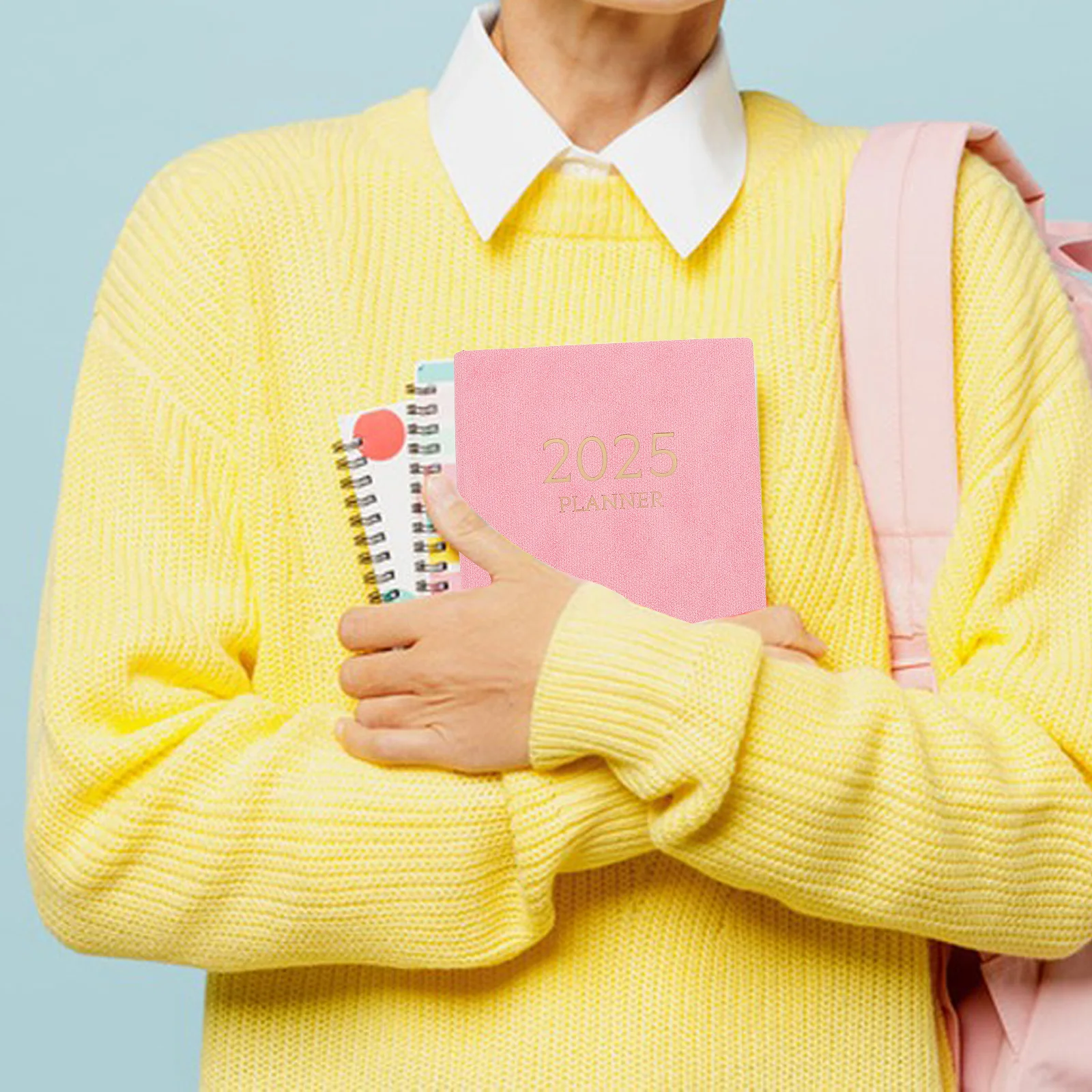 2025 Small Daily Planner A6 Size Monthly Index Weekly Schedule Notebook for Work Office Agenda Calendar Organizer Journal Book