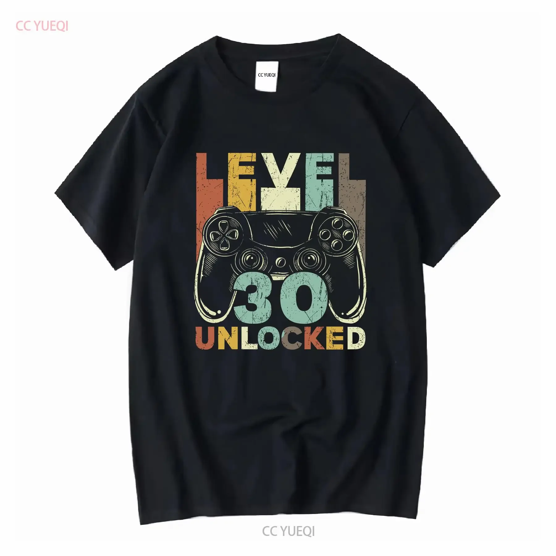 Level 30 Unlocked 30th Birthday T-Shirt Years Old Thirtieth Vintage Gamer Videospiele mit langen oder kurzen Ärmeln im Vintage-Look