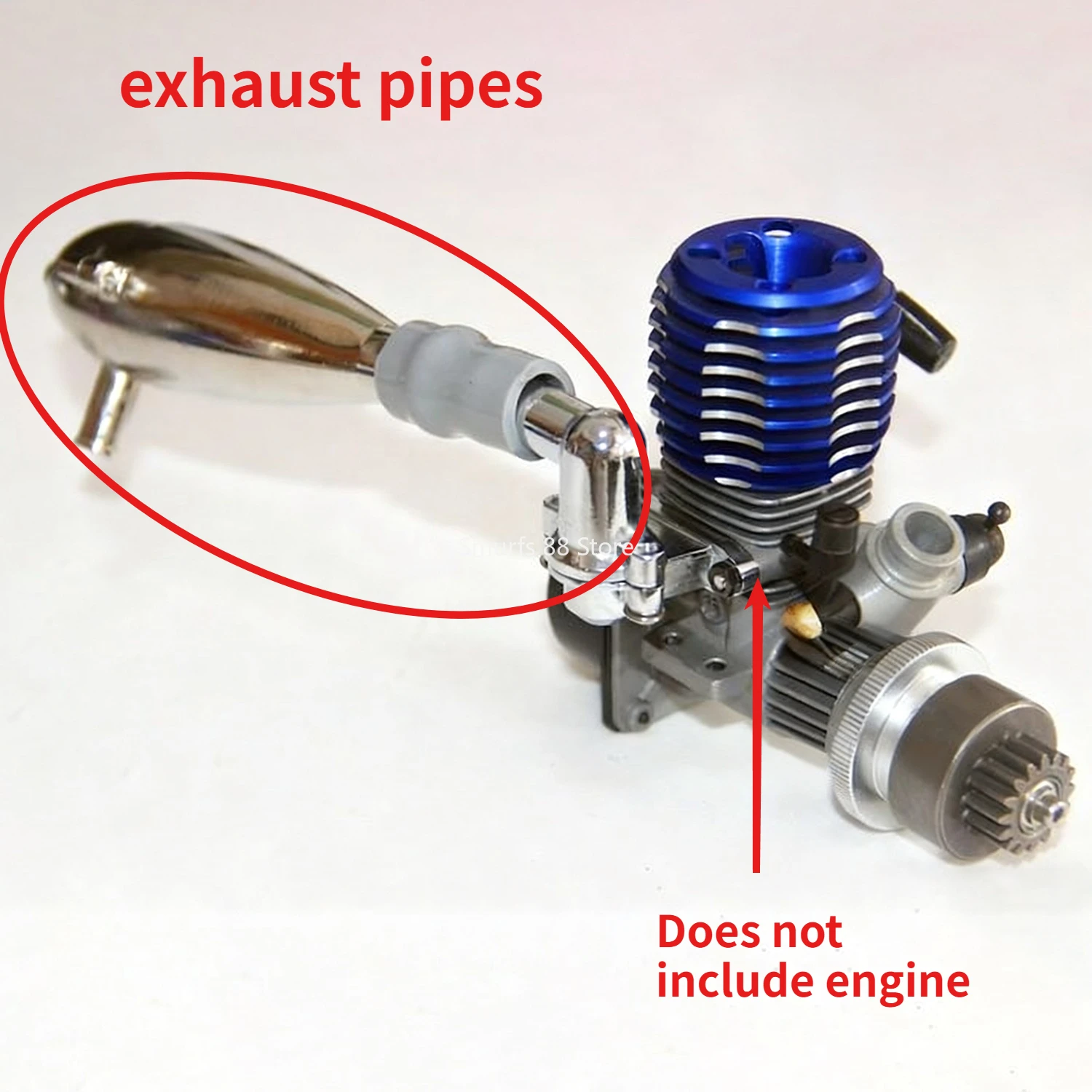 Engine Model Exhaust Pipe 15 Level 18 Level Engine Muffler Tail Pipe Link Pipe Model Accessories Engine Chimney Parts