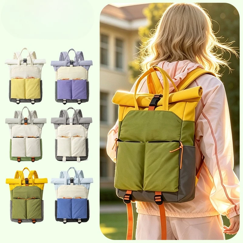 Mommy Mother and Baby Backpack Outing Student Bag New Fashion Portable Shoulder Large Capacity Multi-functional Shoulder Gift