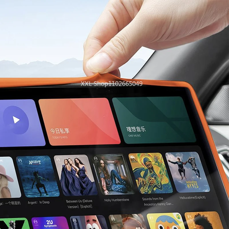 LiXiang-cubierta de silicona para coche, marco de pantalla, borde de pantalla, Control Central, accesorios de película protectora, Ideal para líder