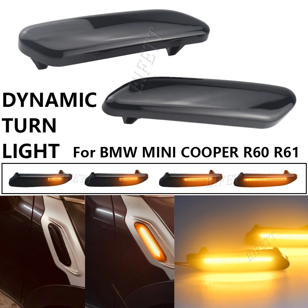 

2 шт. светодиодный динамический указатель поворота для MINI R61 PACEMAN 2012 2013 2014 2015 2016 2017 R60 COUNTRYMAN 2010-2017