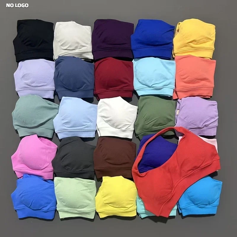 No Logo Sports Bra Seamless Design Fitness Running Yoga Pilates High Elasticity Breathable Maximum Support Women's Workout Bra