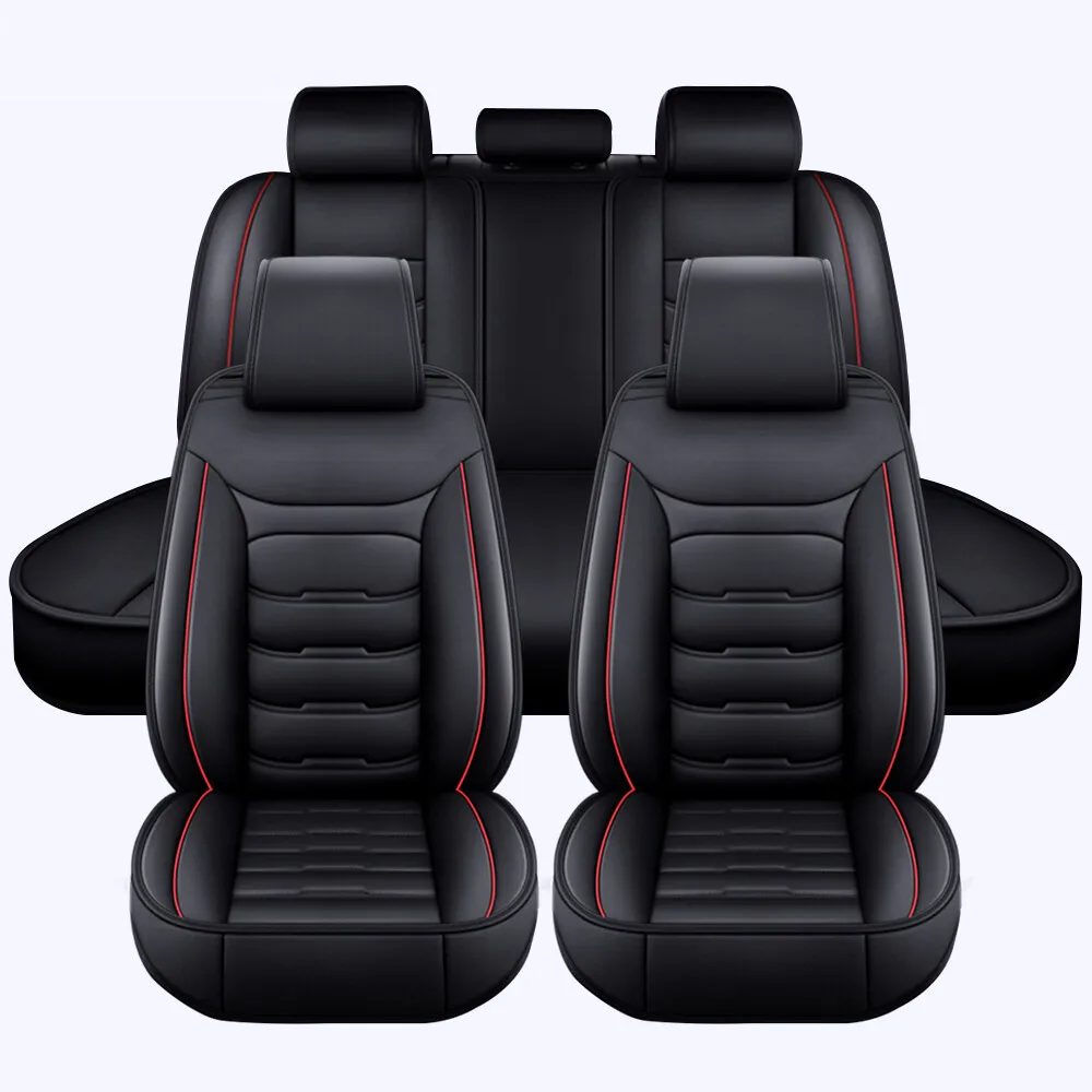

For Honda Civic Faux Leather Car 5 Seats Covers Full Set Front Rear Back Cover