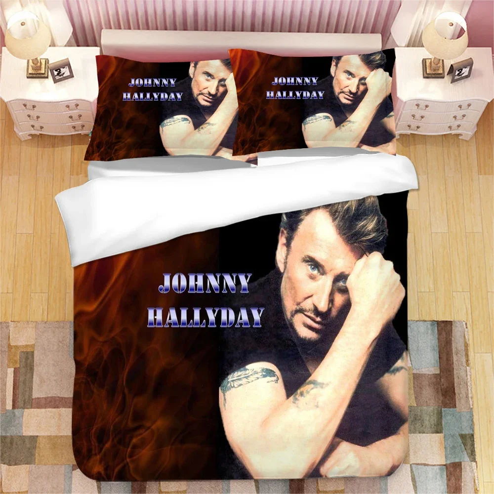 Johnny Hallyday Bedding Set Duvet Cover Bedroom Comforter Covers Single Twin King ​Size Quilt Cover Home Textile 2/3PCS