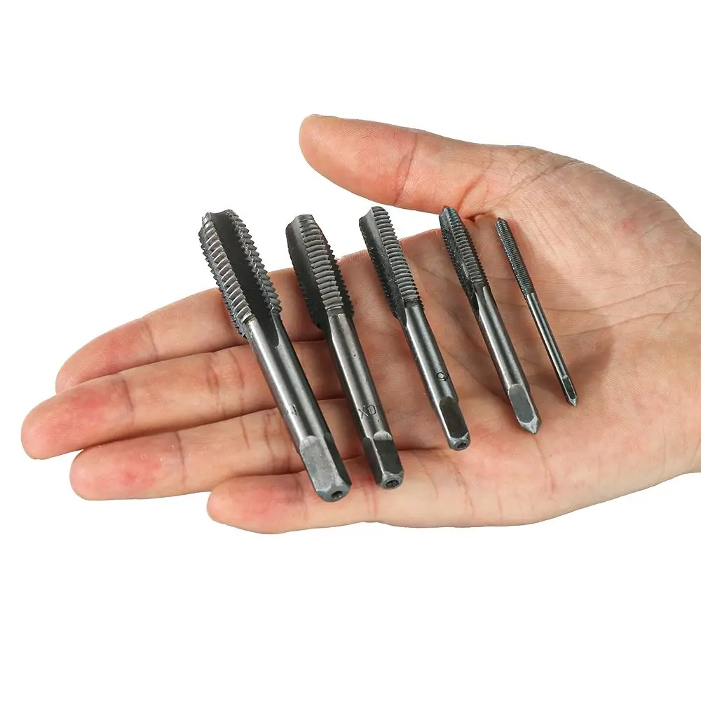 2PCS/Set M3~M14 Fluted Plug HSS Screw Threading Kit Hand Straight Flute Taps Thread Tap Set Metric Drill Bit