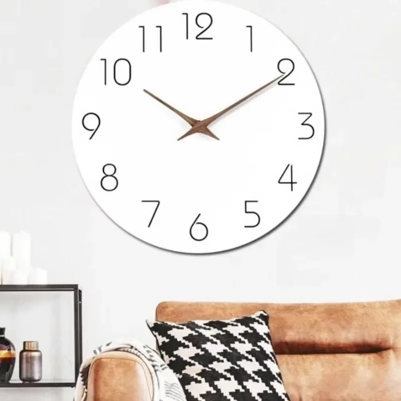 Circular Wall Clock Silent Living Room Bedroom Retro Wall Clock Minimalist Creative for Home Decoration Clock 10inch