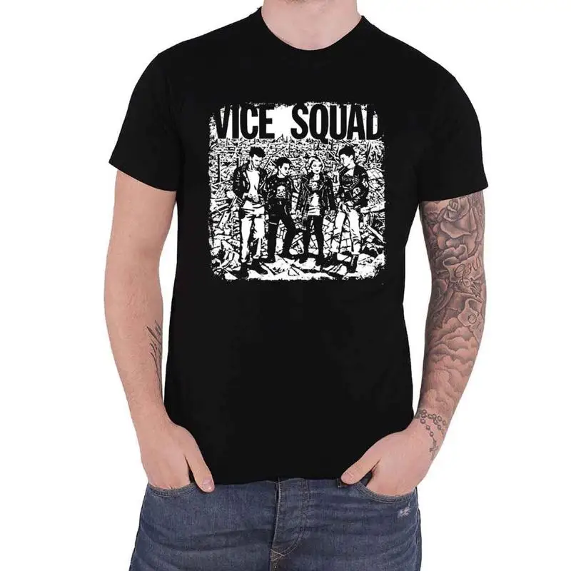 

Vice Squad T Shirt Last Rockers Band Logo New Official Mens Black