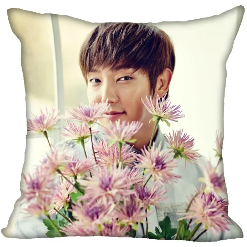 Lee Joon Gi Pillow Cover Bedroom Home Office Decorative Pillowcase Square Zipper Pillow Cases Satin Soft No Fade 1125