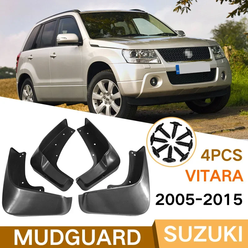 

For Suzuki VITARA 2005-2015 black car mudguard Reduce dust Resist tire dirt car accessories tools