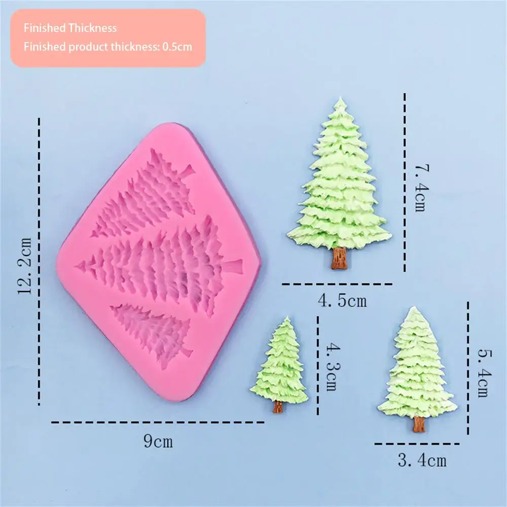 3hold Christmas Tree Silicone Cake Mold For Baking Accessories Cake Decorating Tools Art Resin Molds Kitchen Baking Tools