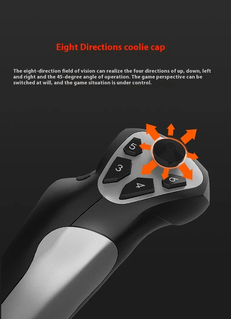 PXN F16 Flight Gaming Rocker ocho direcciones Coolie Hat controlador de avión vibratorio para simulación de vuelo FSX accesorios de PC