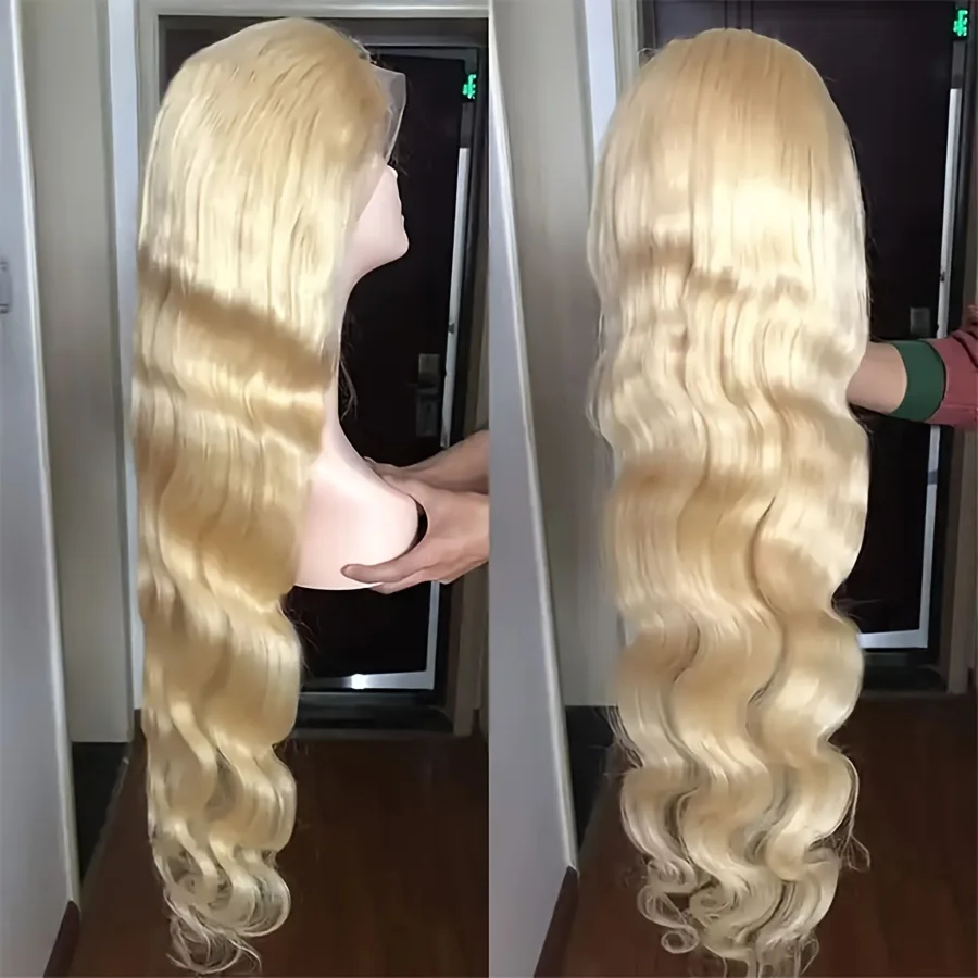 

13x4 13x6 Transparent 613 Lace Frontal Wig Honey Blonde Color Brazilian Remy Body Wave Lace Front Human Hair Wigs for Women