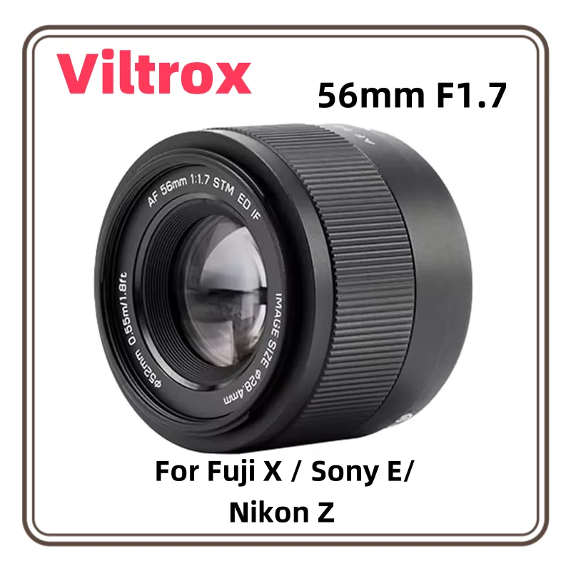 Viltrox 56mm F1.7 AF Lens APS-C for Fuji X Mount Sony E-Mount Nikon Z-Mount Cameras