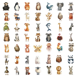 Aquarell- und Klebertiere, 50 Prozent, Abziehbilder, wasserdicht, schön, für Laptop, Telefon, Gepäck, Glas, Graffiti, Fahrrad, Auto, DIY 8 Hauptaufkleber für Schmerzen - №8