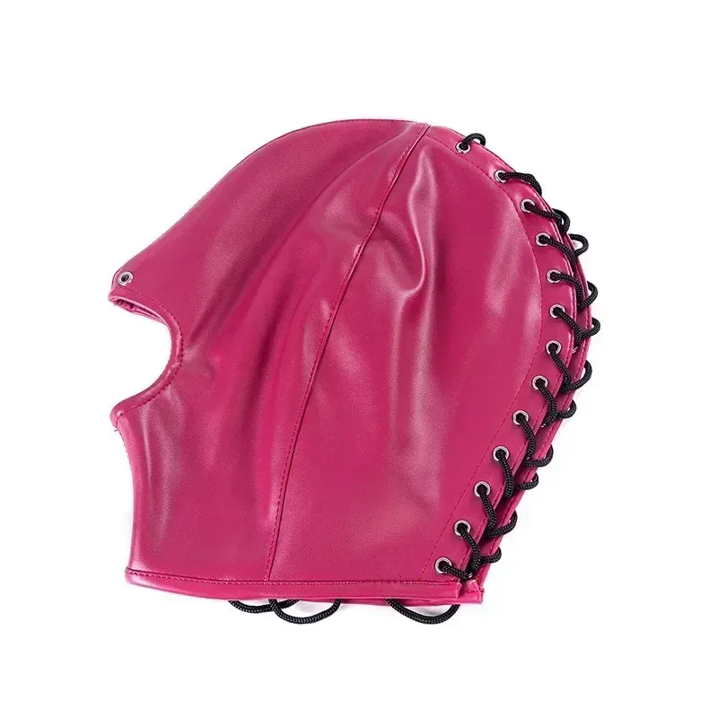 Adults Sex Games Fetish Mask Hood Bondage Gear Erotic Products for Bdsm Blindfold Flirt Sexy Costumes Cloth Open Mouth 2