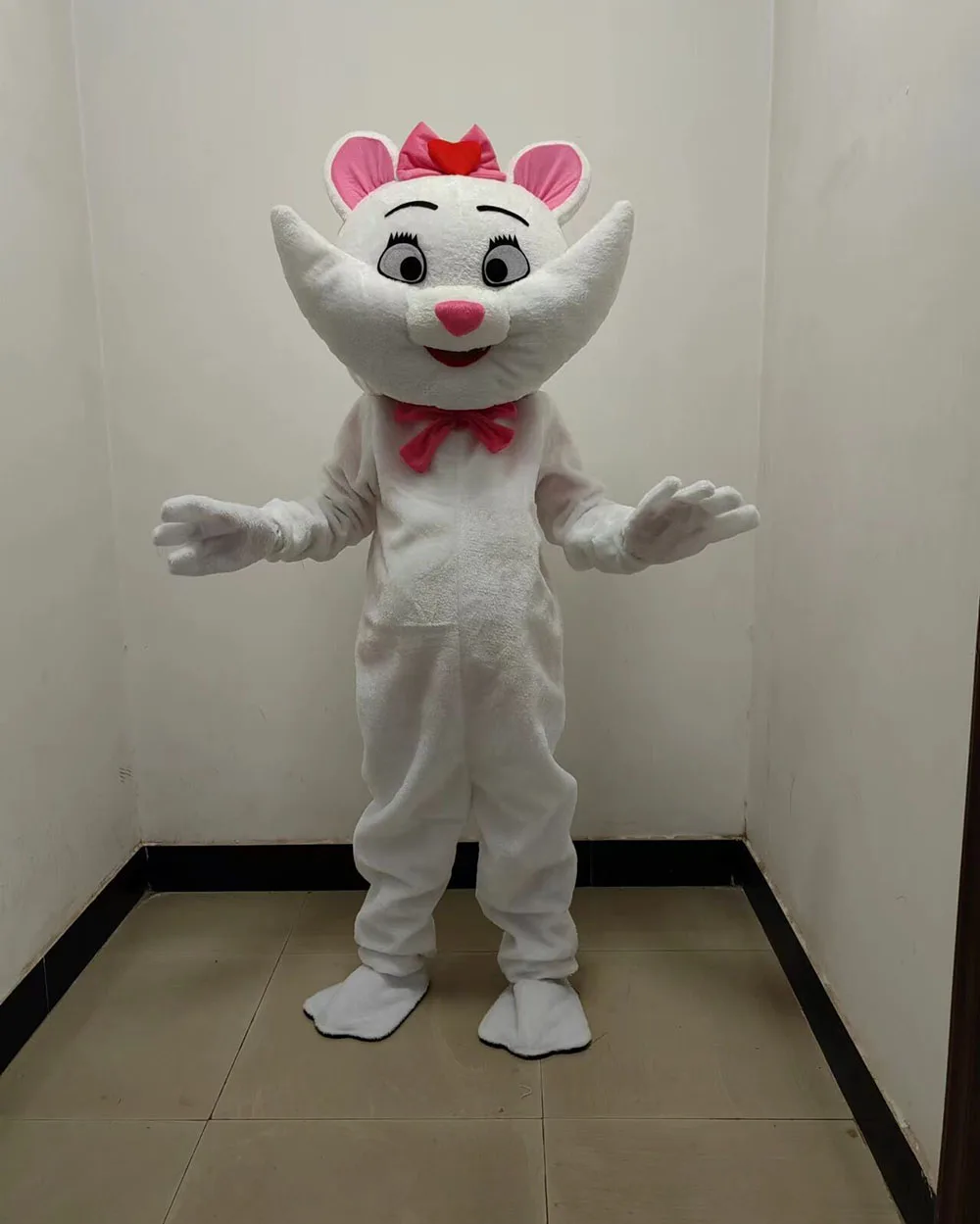 Cosplay Cartoon Show White Cat Mascot Grey Cat Costume cerimonia pubblicitaria Fancy Dress Party Animal Cat Carnival Performance Pr