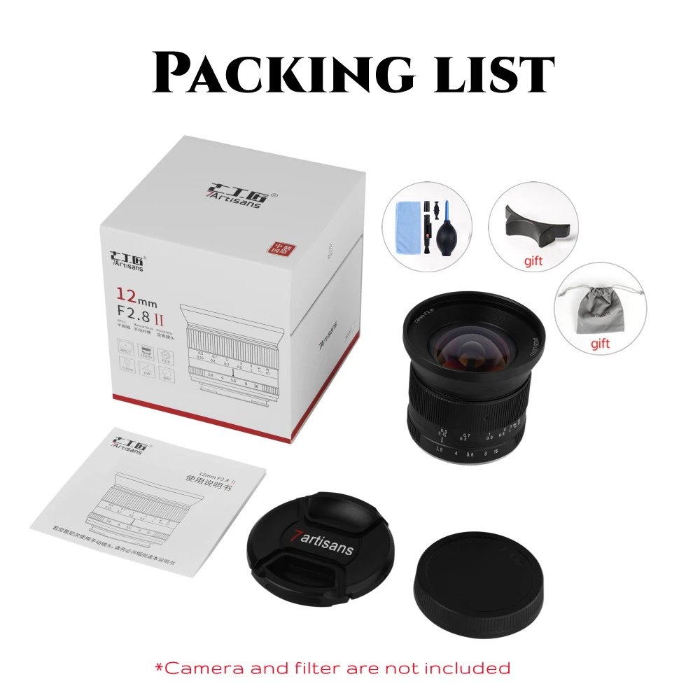 7 الشرفيين 12 مللي متر F2.8II MF الترا زاوية واسعة رئيس APS-C عدسة لسوني E فوجي XF كانون EOS-M/R أوليمبوس/باناسونيك مايكرو M4/3 نيكون Z