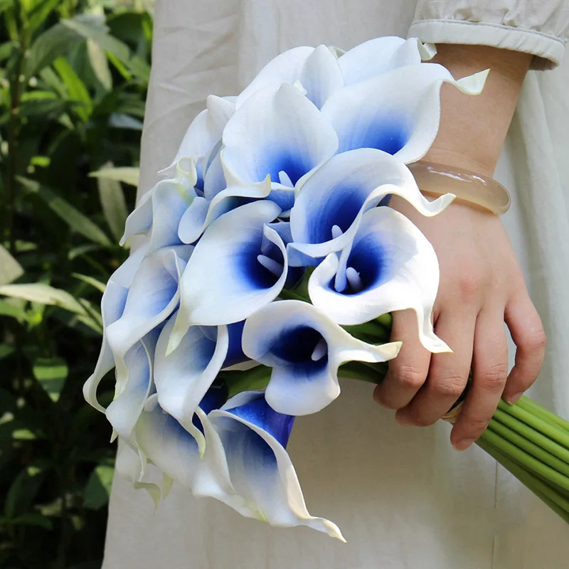 35cm Calla Lily Artificial Flowers Real Touch Lilies Bouquet Fake Flowers Artificial for Decoration for Home Flower Decoration