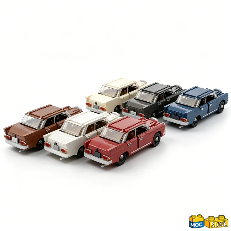 NEW 884Pcs Customizeize 1960 Modify Speedy Sports Car 220S W111 Building Blocks Diy Educational Assembly Toy Car Collection Gift