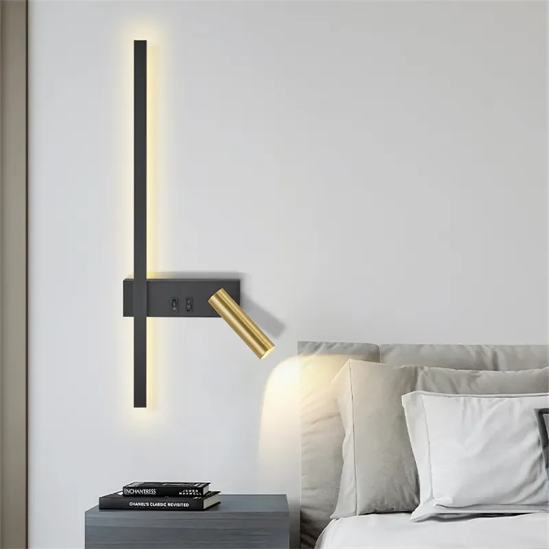 

Modern Nordic creative led Wall lamp simple living room sofa background wall decorative lamp reading lamp bedroom bedside lamp