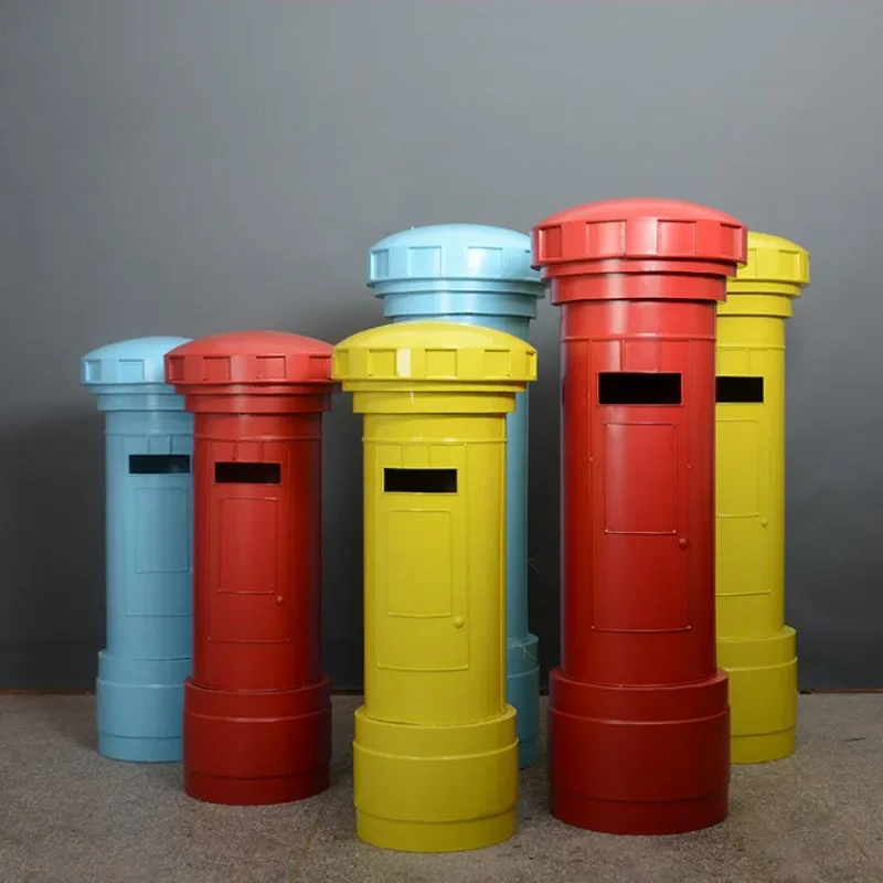 British retro wrought iron mailbox model home soft decoration ornaments creative opinions storage mailbox props decoration