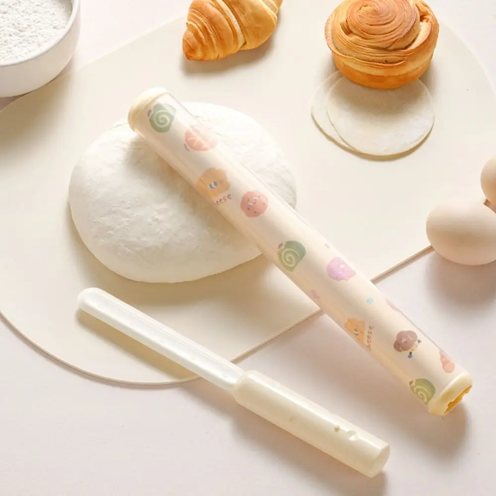 

Pancakes Noodles Non-stick Rolling Pin Cartoon With Scale Pastry Roller Dough Cutter 2 in 1 Dough Bake Roller Dumpling Wrappers