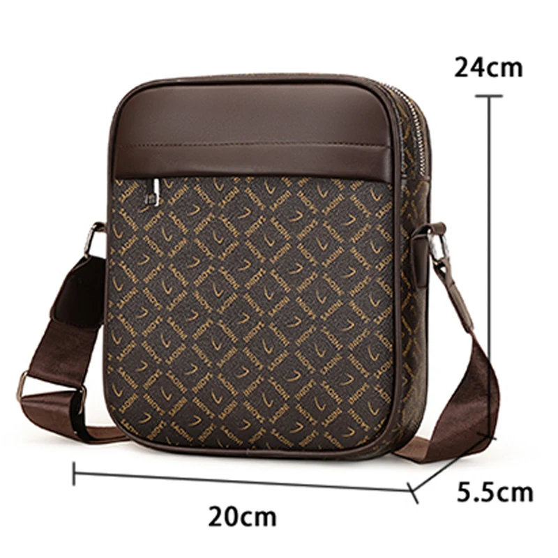 اتجاهات الموضة الرجال حقيبة يد حقيبة كتف عالية الجودة بولي Leather جلد الرجال حقائب كروسبودي الحديثة نمط رسول حقيبة كتف للرجال #6