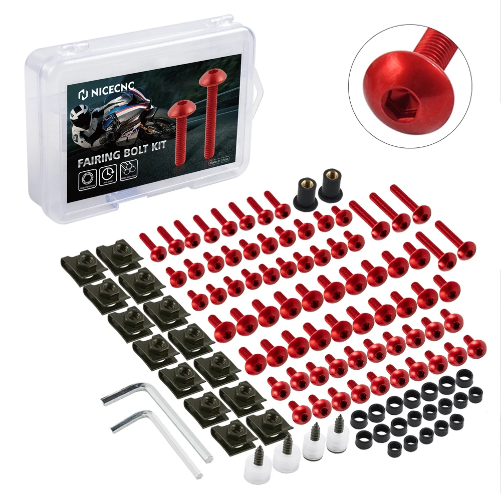 (EU-Lager) 155-teiliges Motorrad-Verkleidungsschrauben-Set für Suzuki GSXR600 GSXR750 GSXR1000 GSXR1100 GSX600F 750 1100F – Detail 10