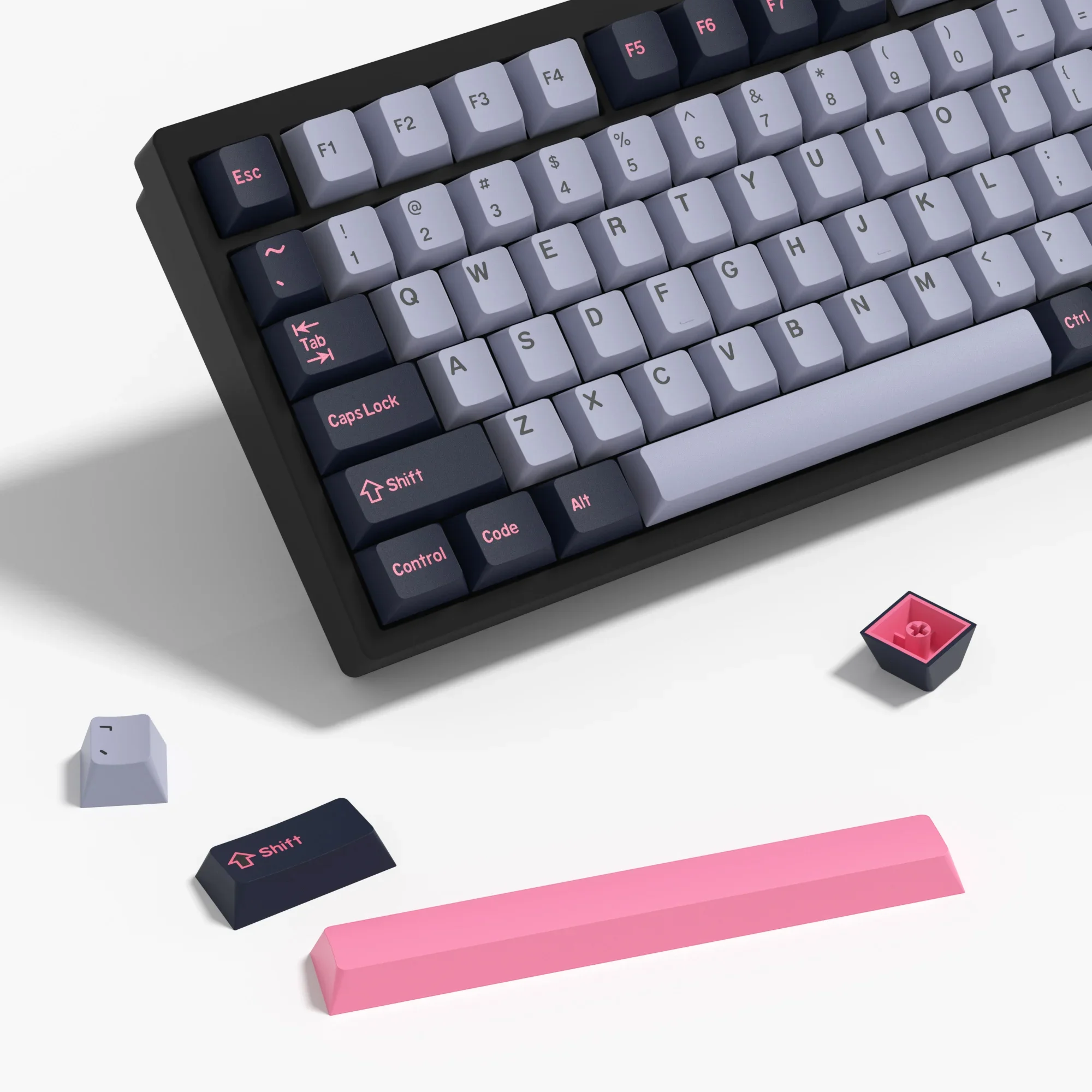 KBDiy 174 Keys/Set Cherry Profile Retro PBT 8008 Keycap Custom Double Shot for Mechanical Keyboard ISO 7U for mad 60he ak820 pro