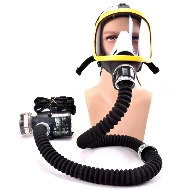 Protective Electric Constant Flow Supplied Air Fed Full Face Gas Mask Respirator System respirator Mask Workplace Safety Supplie